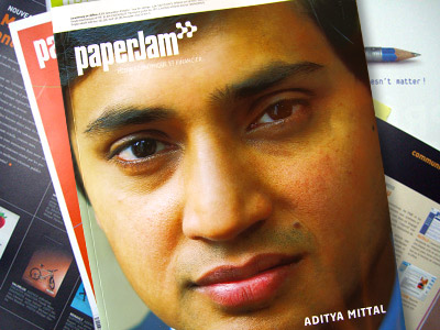 Aditya Mittal on the cover of the luxembourgish business magazine paperjam
