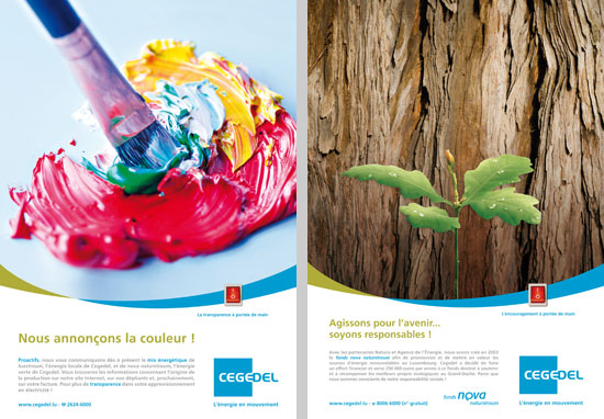 Several Cegedel Print Ads