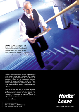Hertz Lease print campaign