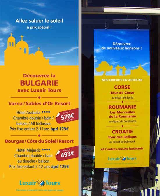 LuxairTours promotional POS
