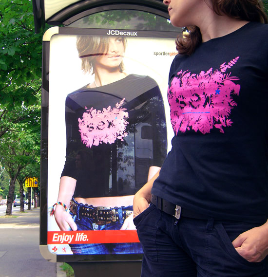 World Aids Day t-shirt Campaign on a bus shelter